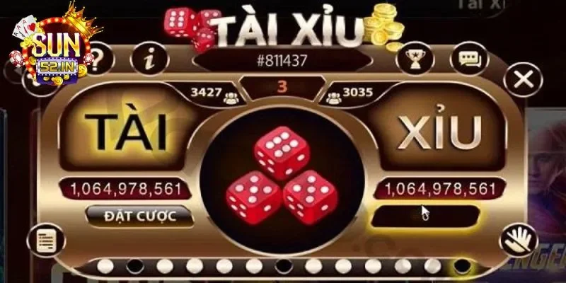 Trải nghiệm cách thức cá cược của trò chơi tài xỉu SUN52 4 Tài xỉu trong xí ngầu