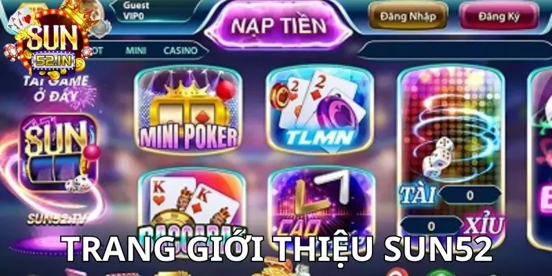 Trang giới thiệu Trang giới thiệu cổng game đình đám SUN52